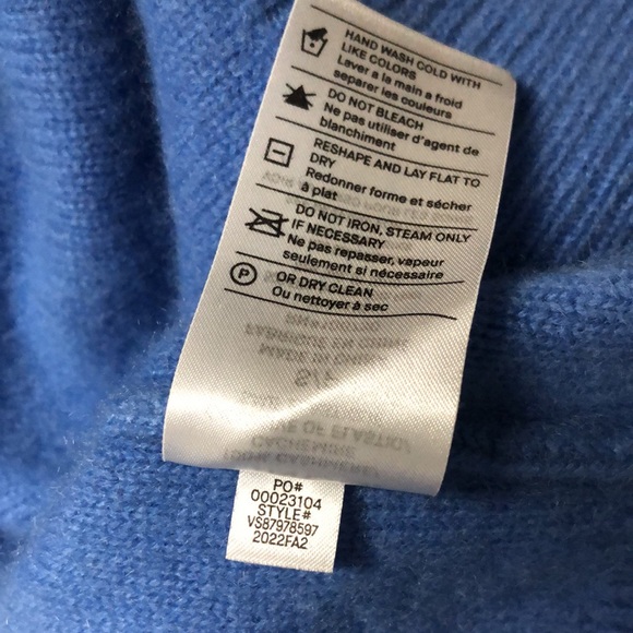 VINCE cashmere Cozy Blue Sweater Size S - Picture 8 of 8